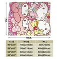 thumbnail image 4 of Hello Kitty Throw Blanket, Cozy Flannel Blankets For Boys Girls, Super Soft Warm Blanket For Couch Sofa Bed, 4 of 9