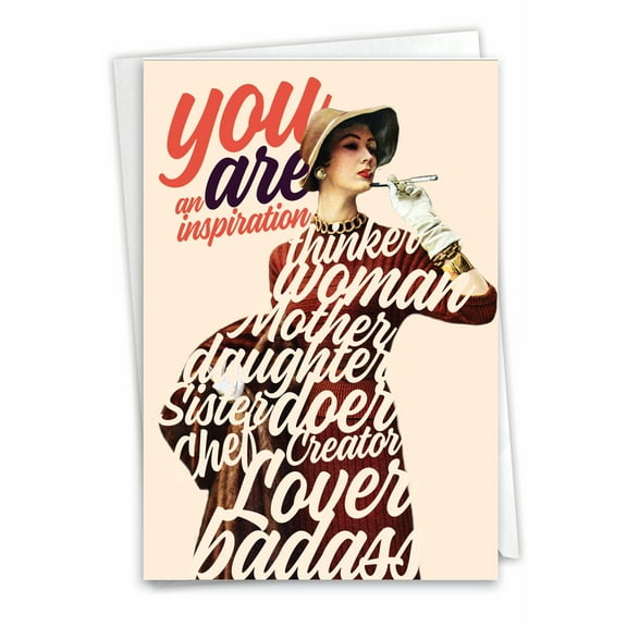 1 Funny All Occasion Blank Card with Envelope - Inspiring Woman C6678OCB