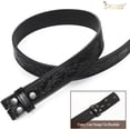 thumbnail image 5 of Western Leather Belt Strap for Men without Buckle Engraved Embossed Cowboy Leather Belt Strap 1.5 inch Wide, 5 of 8