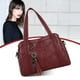 thumbnail image 3 of Bolsa de Mano de Gran Capacidad | Bolso de hombro de cuero blando | Bolso mensajero con correa ajustable | Diseño multifuncional | Compartimentos interiores múltiples | 11,8"x4,7"x7,8" | 1-Piece |, 3 of 4