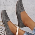 thumbnail image 4 of Women Wide Width Slip On Loafers, Soft Walking Flat Shoes,US:5.5, 4 of 6