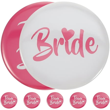 

6Pcs Bride Pin Bridal Shower Badge Pin Bridal Shower Bachelorette Party Supplies