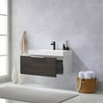 thumbnail image 4 of Vegadeo 36" White One-Piece Composite Stone Single Sink Suleiman Oak Bath Vanity, 4 of 5