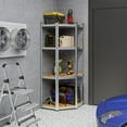 thumbnail image 2 of Gymax Étagère de Rangement Ajustable à 4 Niveaux pour Garage Unité d'Angle pour Entrepôt Argent, 2 of 10
