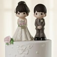 thumbnail image 2 of Precious Moments Perfect Couple Bride, Black Hair With Light Skin Tone Bisque Porcelain Wedding Figurine & Cake Topper, 172063, 2 of 9