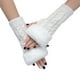 thumbnail image 1 of Guantes de mujer, guantes sin dedos de otoño, suaves, de moda para invierno, guantes a prueba de viento para blanco, 1 of 7