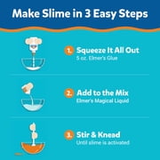 Elmers Glow-in-the-Dark Slime Kit, Assorted Colors with Glue Slime Activator, 4 Count
