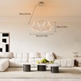 thumbnail image 4 of 7800LM Modern LED Chandelier with Remote Control Dimmable Ceiling Pendant Light Fixture 3000K-4500K-6000K, 4 of 16