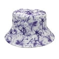 thumbnail image 2 of Weikingp Clearance! Bucket Hats for Men, Floral Print Fisherman Hat Fashion Casual Basin Hat Women Double Sided Bucket Hat, Bucket Hats for Woman, Sun Hats for Women, Sun Hats for Men Purple, 2 of 4