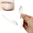 thumbnail image 2 of 2 Pcs Tondeuses à Sourcils en Acier Inoxydable en Forme de Ménisque Lames Portables Anti-Rayures Rasoir à Sourcils avec Couvercle de Protection, 2 of 8