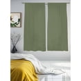 thumbnail image 3 of Green Solid Color Sheer Curtains 63 Inch Length 2 Panels Set, Aesthetics Contemporary Luxury Voile Window Treatment Rod Pocket Curtains Sheers Drapes for Bedroom/Living Room/Kitchen 52x"63"x2, 3 of 7