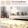 thumbnail image 2 of ODIKA 4'x6' Machine Washable Non-Slip Area Rug, Luxurious Double Oval with Intricate Floral Motifs and Colors High Traffic Rug, Beige, 157712, 2 of 5