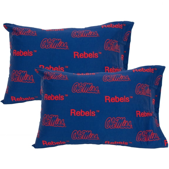 Mississippi Rebels Pillowcase Pair, King, 20" x 40" (2 King Pillowcases)
