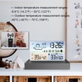 thumbnail image 4 of Mistaha USB Transparent Glass Multi-function Color Screen Weather Station Alarm Clock with Indoor/Outdoor Thermometer, High/Low Temperature, and Frost Alarm - FJ3396C, 4 of 5