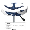 thumbnail image 2 of Uemuo Navy Blue Anchor Pattern Round Bar Stool Seat Covers Washable Stool Cushion Slipcover Elastic Bar Chair Covers-12 inch, 2 of 7