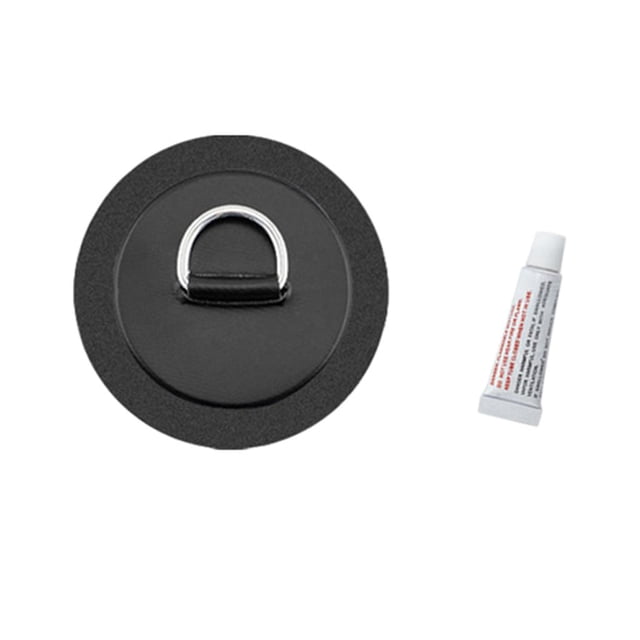 Inoxydable D-Pad/patch S'Adapte PVC Bateau Kayak Canoë W/colle Fort Noir