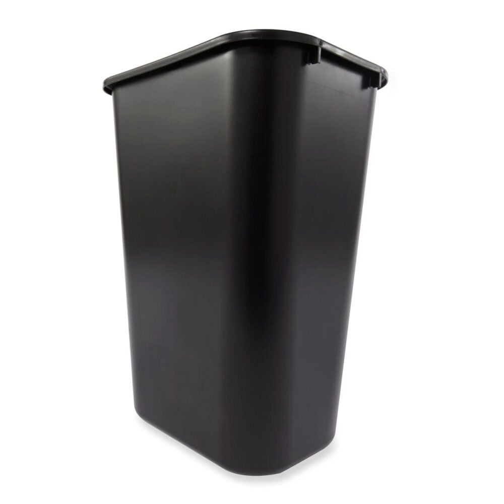 Rubbermaid 10.25 Gallon Plastic Office Trash Can, Black