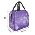 thumbnail image 3 of Fotbe Snowfall Sky White Purple Bolsa Térmica con Estampado y Forro de Aluminio Grueso Bolsa de Almuerzo con Bolsillo Frontal para Hombres y Mujeres, Ideal para Trabajo, Escuela, 3 of 8