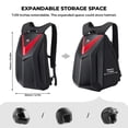 thumbnail image 3 of Mochila para moto KEMIMOTO Hardshell resistente al agua, 3 of 8