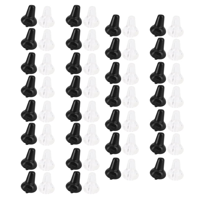 Topes de anillo para aparejo de pesca NikouMX 60 uds PVC negro transparente