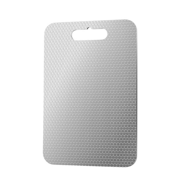 Professional Titanium Cutting Board 2025 New Edition Double Sided Food Grade Stainless Steel Chopping Board for Raw Meat Fish Vegetables Fruits Kitchen Essentials Dishwasher Safe
