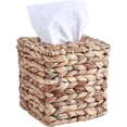 thumbnail image 3 of 1pc Raffia Napkin Holder Water Hyacinth Guest Towel Holder Tray Rectangle Rattan Wicker Woven Basket for Bathroom Kitchen Dining Room Tables Party Decoration 9.65x5.2x2.72inch, 3 of 9