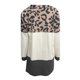 thumbnail image 4 of Cárdigan para mujer Cárdigan de punto Chaqueta de costura con estampado de leopardo Blusa superior de longitud media Odeerbi ODB-3, 4 of 4