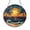 Acrylic 3.5 Inch, variant on Stained Glass Sun Catcher Window Hanging Tropical Beach Sunrise Design, Ocean and Palm Tree Glass Panel Decor for Window and Home Decor, Indoor Window Art Hanging, Coastal Suncatcher Gift