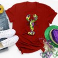 thumbnail image 5 of PMUYBHF Mode pour Femmes Hauts Décontractés Manches Courtes Col Rond T-Shirt Imprimé Ample 3931 m, 5 of 5