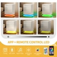 thumbnail image 6 of DWVO 3 Drawers Modern LED Nightstand, 27" UV High Gloss Bedside Tables Nightstand with Drawer and Adjustable LED Light for Bedroom, Living Room, White, 6 of 9