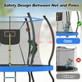 thumbnail image 5 of EUROCO 10FT Trampoline with Basketball Hoop & Ladder, Outdoor Trampoline for Kids, 5 of 7