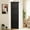 Black, variant on Noble House Willow 72" Corner Pantry Cabinet, 4-Tier Tall Kitchen Storage Bookshelf with Soft Close Doors, Black