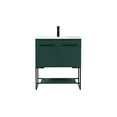 thumbnail image 3 of 30 inch single bathroom vanity in green, 3 of 8