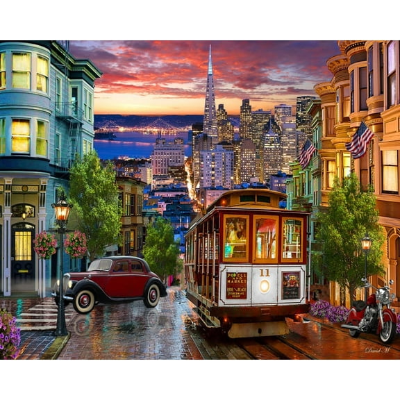 Vermont Christmas Company San Francisco Trolley - 1000 Piece Jigsaw Puzzle
