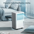 LHRIVER 22 Pint Compact Dehumidifiers with Drain Hose, Low Noise, 24H ...