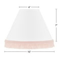 thumbnail image 5 of Sweet Jojo Designs Boho Fringe White and Pink Empire Lamp Shade, 5 of 5