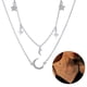 thumbnail image 5 of HomeKingdee European Minimalist Double Layer Star and Moon Alloy Pendant Necklace for Women and Girls, 5 of 5