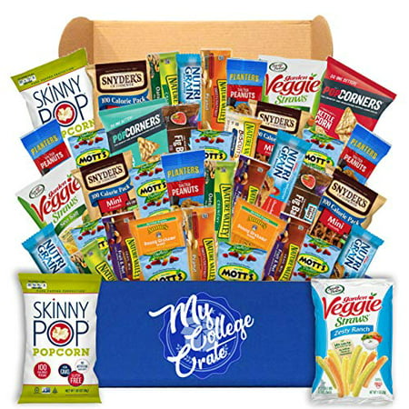 My College Crate Ultimate Healthy Snack Care Package for College Students - Variety Assortment of Healthy Snacks (40 Snacks) - The Healthy College Survival (Best Healthy Snack Ideas)