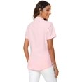 thumbnail image 2 of ORUYROP Chemise Boutonnée Basique Simple à Manches Longues/courtes pour Femmes, Chemisier/robe Officiel pour Dames, 2 of 6