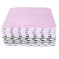 thumbnail image 2 of Plush Foam Interlocking Rug, Easy To Clean Skin Friendly Decorative Color Blocking 10Pcs Prevent Slip Plush Foam Interlocking Floor Mat  for Babyroom Bedroom Grey 5 Pieces Purple 5, 2 of 7