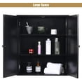 thumbnail image 4 of Bathroom Cabinet Wall Mounted,Over Toilet Storage Cabinet with 2 Doors and Adjustable Shelves,Medicine Cabinets for Bathroom, Black, 4 of 18