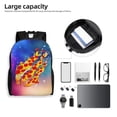 thumbnail image 6 of Prestonplayz Pizza Backpack 3D Print Lightweight Bookbag Casual Sport Daypack Travel Bag Laptop, 6 of 8
