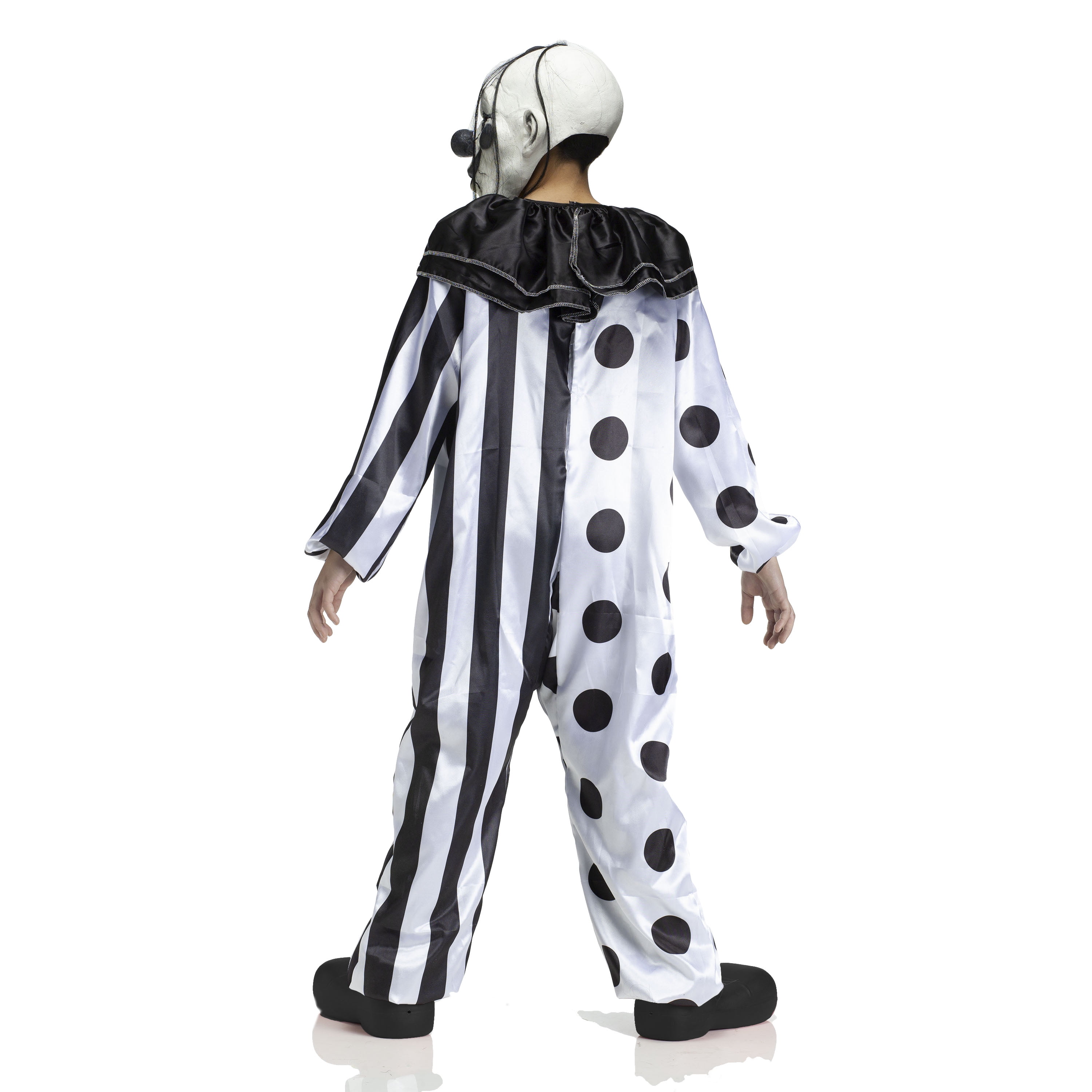Killer Clown Halloween Costume for Children, Black and White, Boy's Size L (10/12), by Way to Celebrate