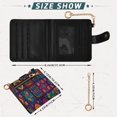 thumbnail image 3 of Small Wallet For Women Bifold Leather Pocket Coin Credit Card Holder With RFID Blocking A Colorful Mexican Pattern, 3 of 6