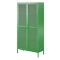 thumbnail image 4 of Channing Tall 2 Door Storage Cabinet-Mesh Metal Locker, Kelly Green, 4 of 9