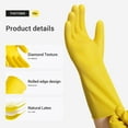 thumbnail image 2 of ThxToms 3 Pairs Latex Dishwashing Gloves, Extra Thick 20Mil Yellow Reusable Kitchen Cleaning Gloves (Extra Large), 2 of 9