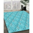 thumbnail image 3 of Ahgly Company Machine Washable Indoor Square Transitional Dark Turquoise Green Area Rugs, 3' Square, 3 of 7