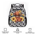 thumbnail image 6 of KUIFORTI Cow Sunflower Toddler Backpack Boys Girls Kids School Bag with Multiple Organizer Pockets Adjustable Straps for Preschool Kindergarten Back to School Gifts, 6 of 7