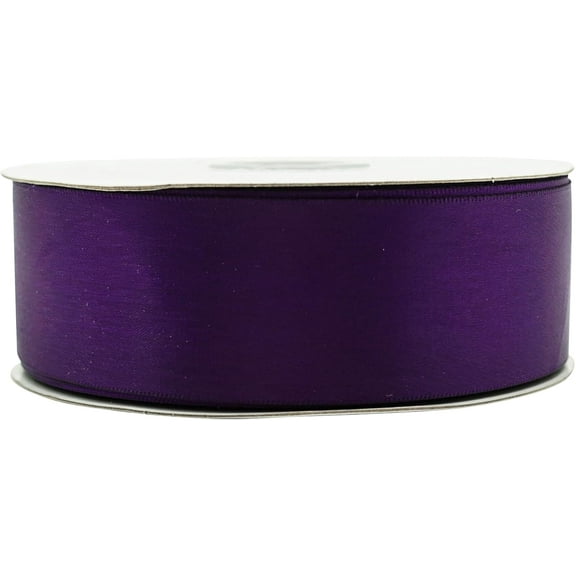 1.5" x 50 Yard Plum Eggplant Single Faced Inch Satin Ribbon Art Sewing Party Favor Gift Christmas Birthday Ribbon