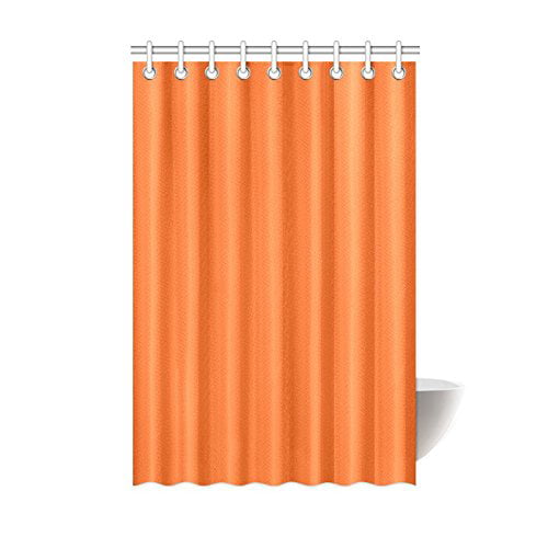  Bathroom Shower Curtains with Hooks 66x72 Inch,Orange